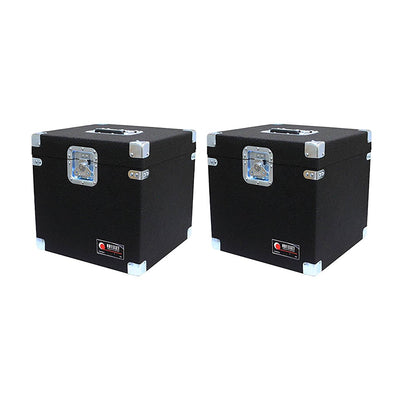 Odyssey Gear Carpeted Pro DJ Case for 100 12-Inch LP Vinyl Records (2 Pack) - VMInnovations
