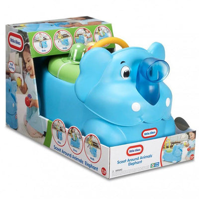 Little Tikes Scoot Around Animals Elephant Toddler Ride On Learning Toy (2 Pack)