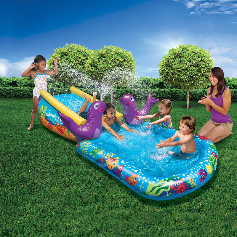 Banzai Kid Toddler Inflatable My First Water Slide and Splash Pool (Open Box)