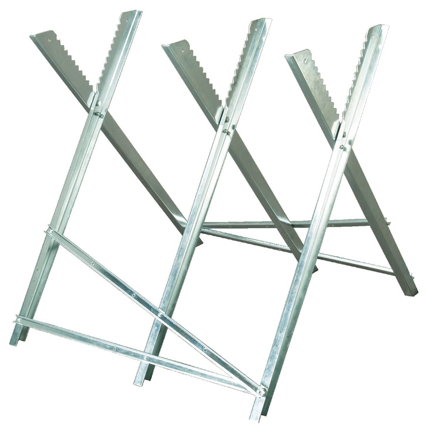 Timber Tuff Portable Adjustable Lumber Log Holder Logging Saw Stand (2 Pack)