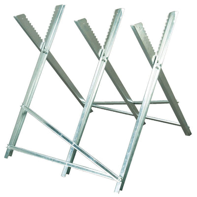 Timber Tuff Portable Adjustable Lumber Log Holder Logging Saw Stand (2 Pack)
