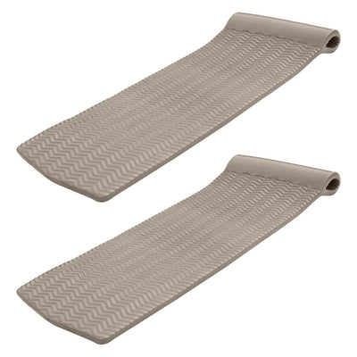 TRC Recreation Serenity 70 In. Foam Mat Raft Lounger Pool Float, Bronze (2 Pack) - VMInnovations