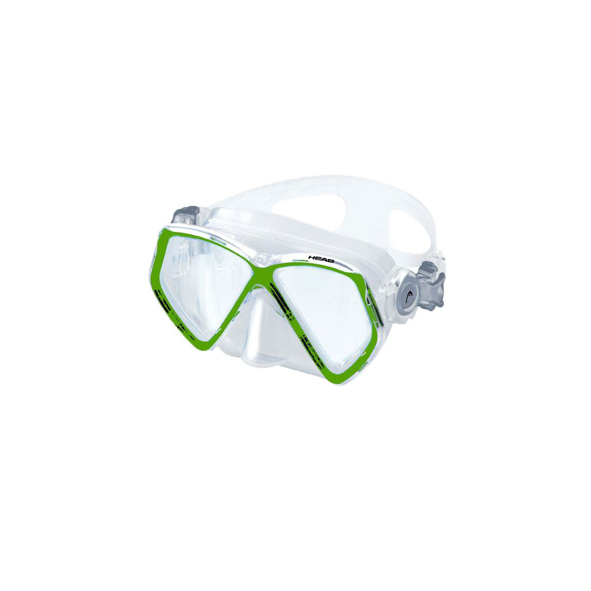 HEAD Pirate Dry Youth Green Snorkeling Scuba Mask/Flippers w/ Bag, S/M(Open Box)