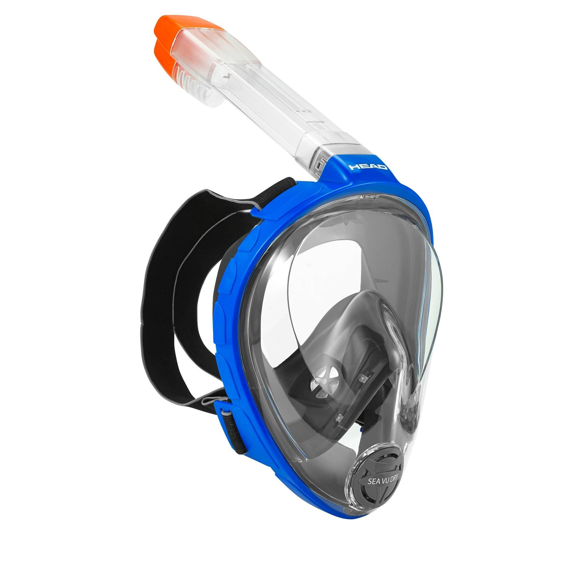 Head Sea Vu Dry Full Face Anti Fog XS Snorkel Scuba Swim Mask, Blue (Open Box)