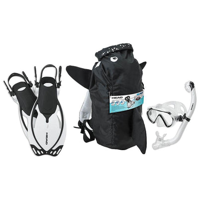 HEAD Sea Pals Jr. Kid's Orca Snorkeling Swim Set, Large/Extra Large (Used)