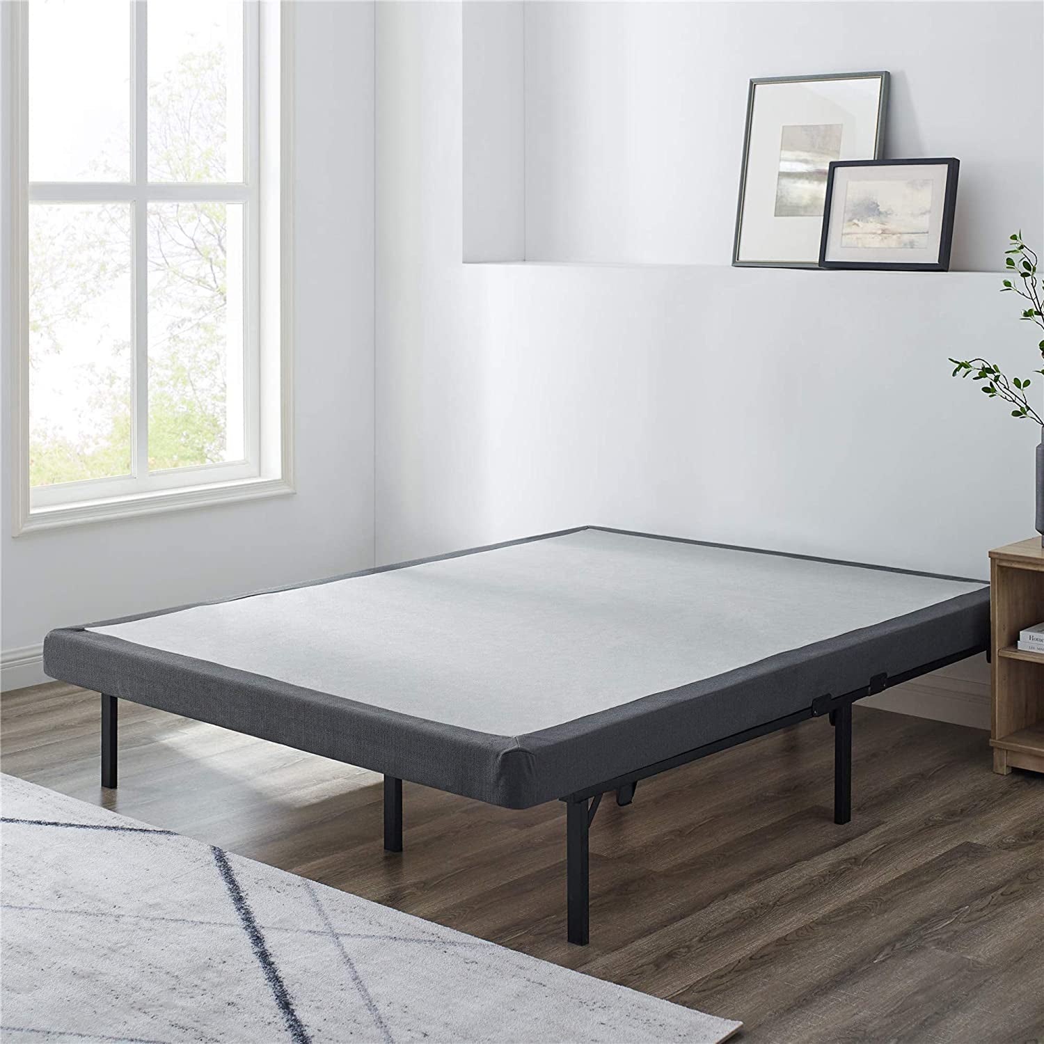 Hercules 4 Inch Low Profile Foundation Mattress Box Spring Replacement, King