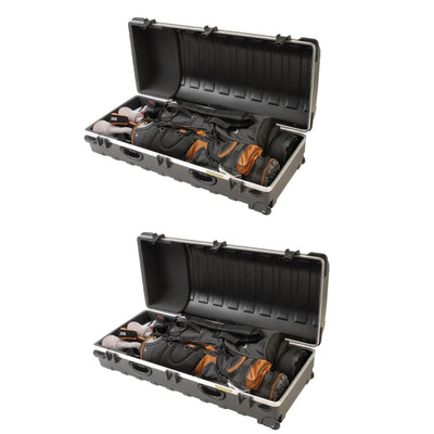 SKB Cases Double ATA Standard Hard Plastic Wheeled Golf Bag Travel Case (2 Pack) - VMInnovations