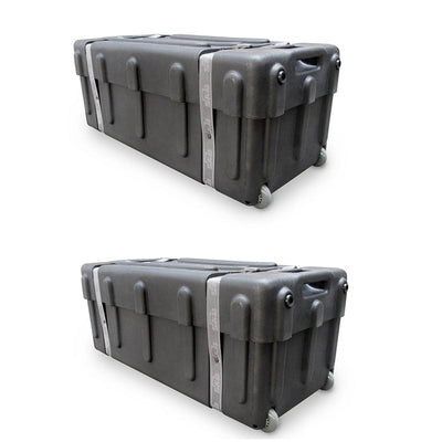 SKB Cases Hard Plastic Multi Purpose Wheeled Outfitters Travel Case (2 Pack)