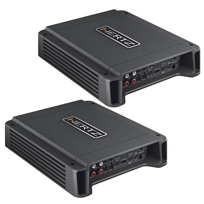 Hertz HCP4D 1160 Watt Compact Class D 4 Chanel Car Audio Amp Amplifier (2 Pack)