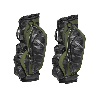 OGIO Grom 2X Barrel Top 8 Pocket/Ball Pocket Cart Golf Bag, Camo Moss (2 Pack)