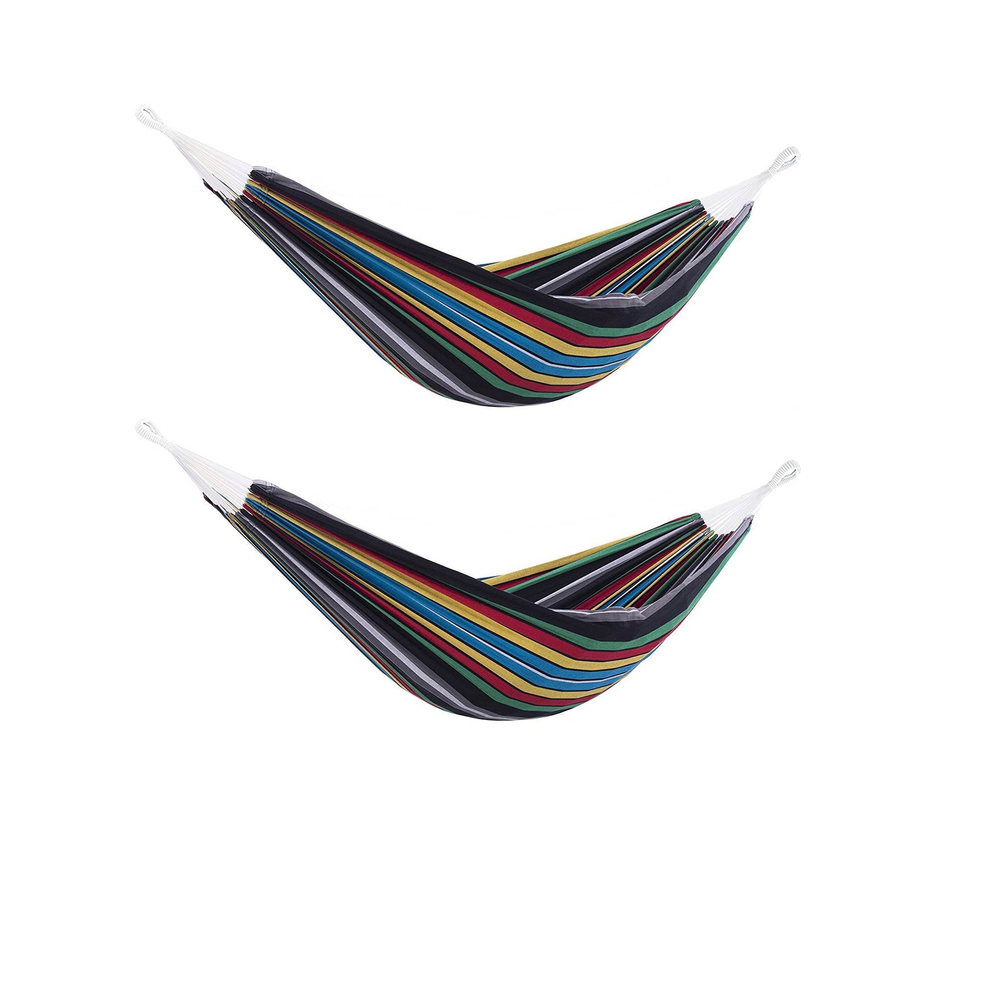 Vivere Brazilian Style Rio Outdoor Comfortable Night 2-Person Hammock (2 Pack)