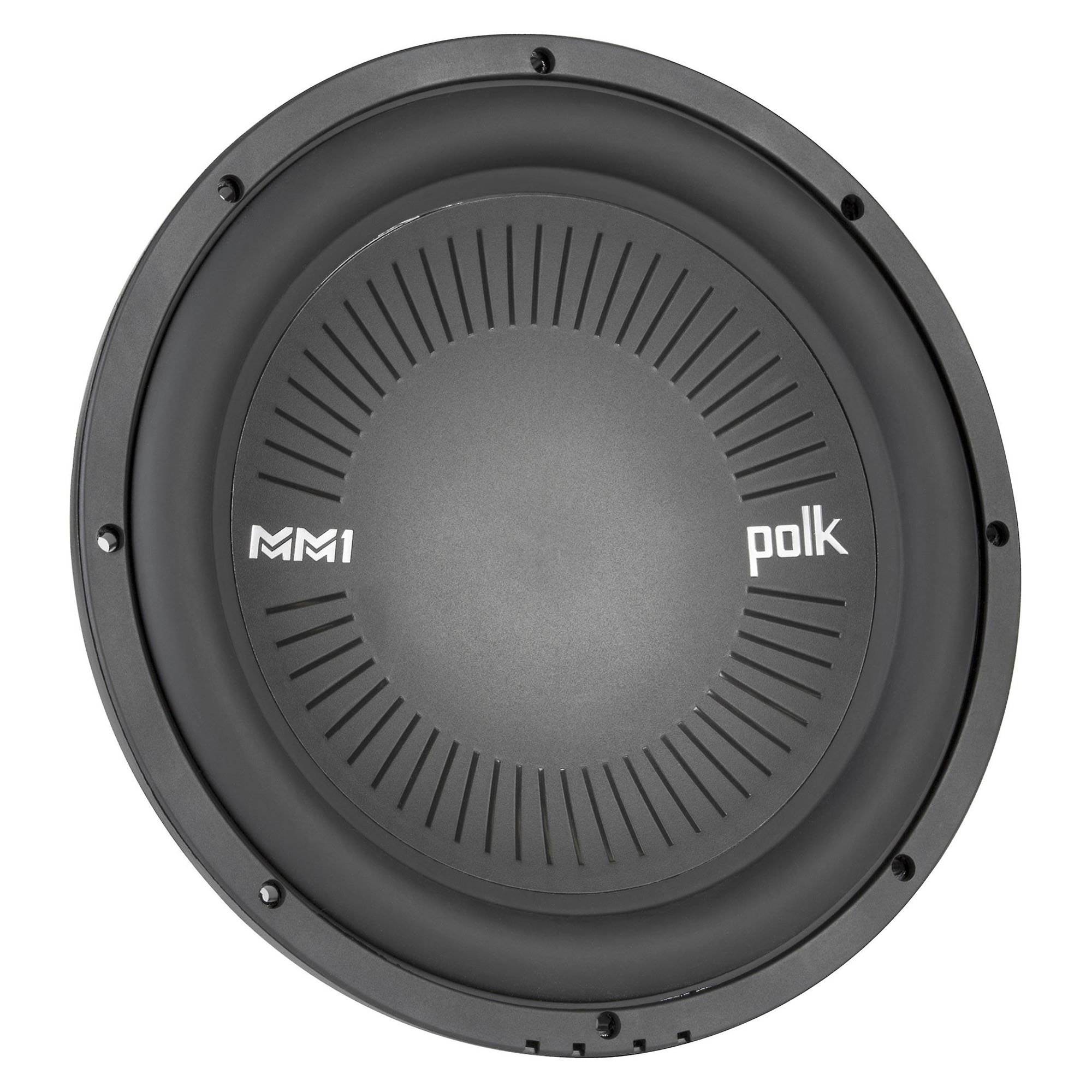 Polk MM1 Series 10" 1200W 4 Ohm Dual Voice Coil Car, & Marine Subwoofer (2 Pack)