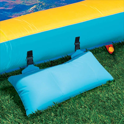 Banzai Inflatable Big Blast Splash Slide Lagoon Pool Outdoor Water Park (2 Pack)
