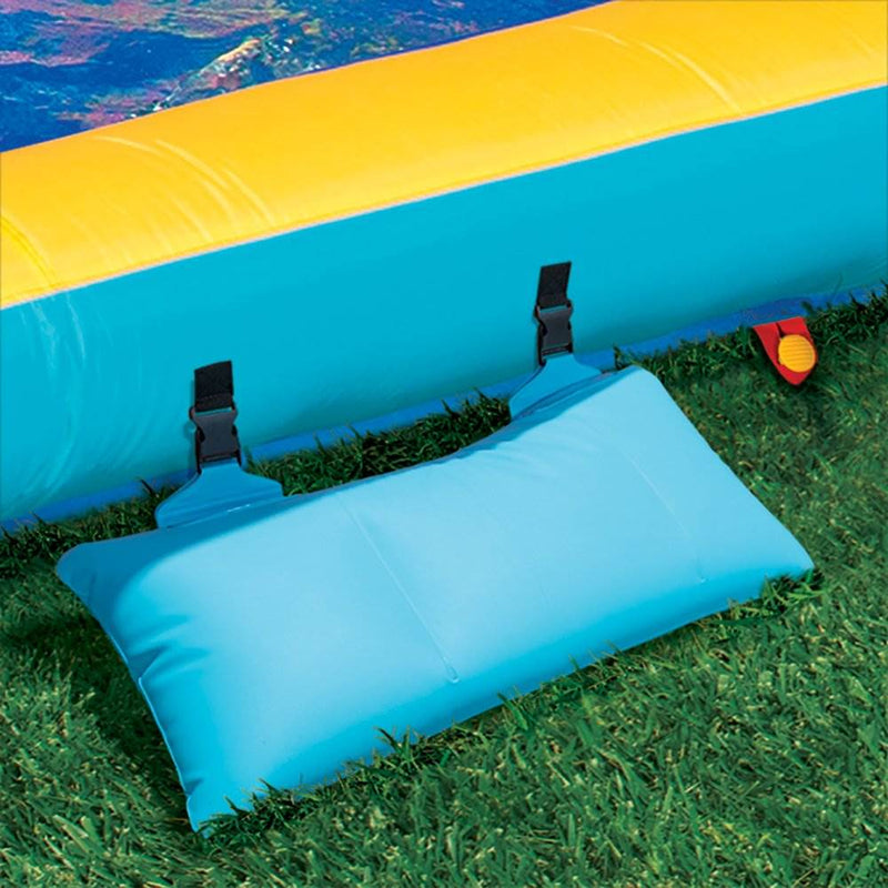 Banzai Inflatable Big Blast Splash Slide Lagoon Pool Outdoor Water Park (2 Pack)