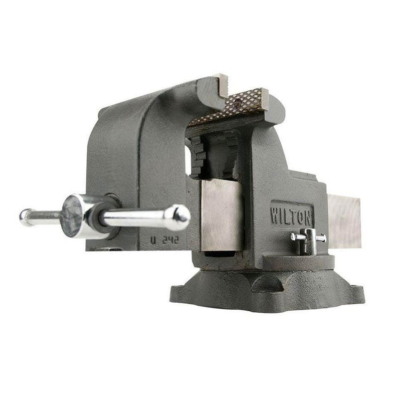 Wilton WS6 Work Shop Bench Vise w/ 6in Jaw, 3.5in Throat and Steel Swivel Base