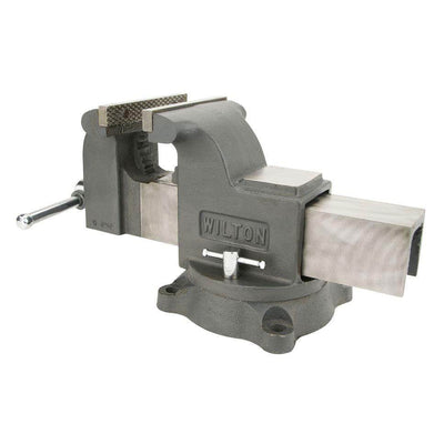 Wilton WS6 Work Shop Bench Vise w/ 6in Jaw, 3.5in Throat and Steel Swivel Base