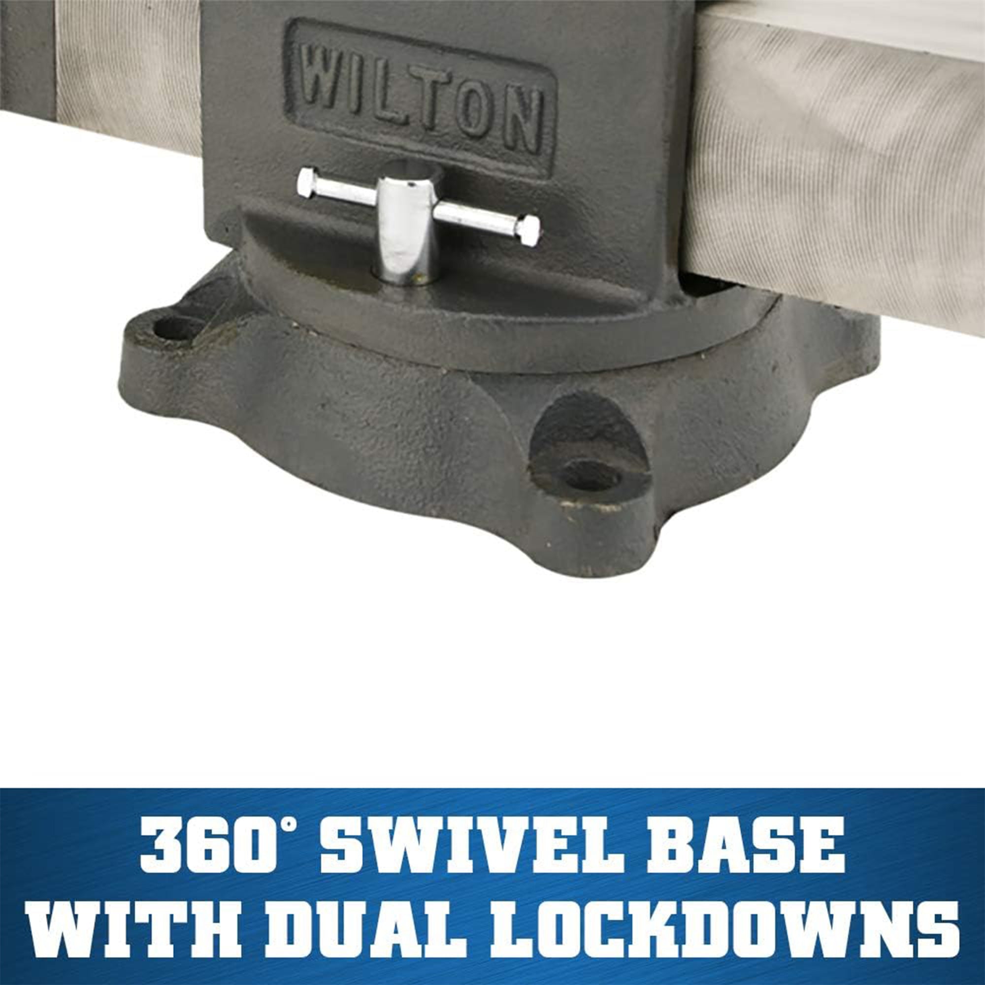 Wilton WS6 Work Shop Bench Vise w/ 6in Jaw, 3.5in Throat and Steel Swivel Base