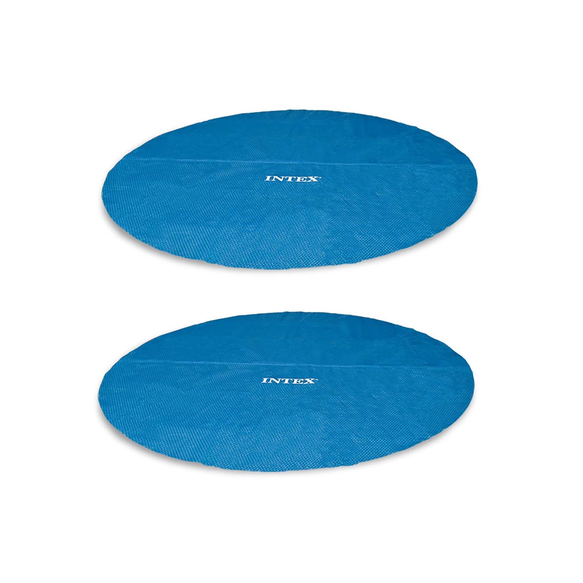 Intex 12-Foot Easy Set and Metal Frame Swimming Pool Solar Cover Tarp (2 Pack)