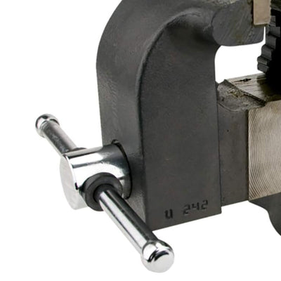 Wilton WS8 8 Inch Jaw 4 Inch Throat Steel Swivel Base Work Shop Bench Vise, Gray