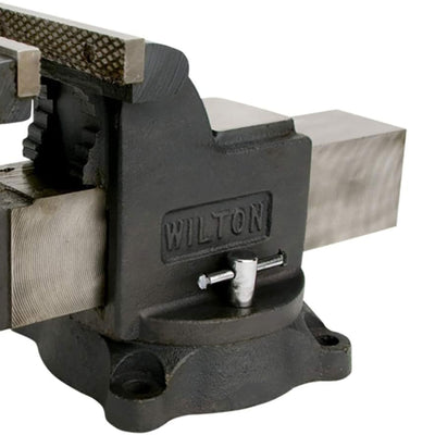 Wilton WS8 8 Inch Jaw 4 Inch Throat Steel Swivel Base Work Shop Bench Vise, Gray