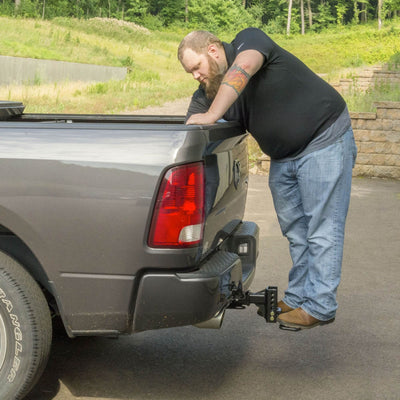 Curt Front & Rear Channel Mount Folding Trailer Tow Hitch Step (Open Box)