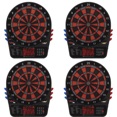 Viper 800 Electronic Soft Tip Dartboard Set with Darts for Game Room (4 Pack)