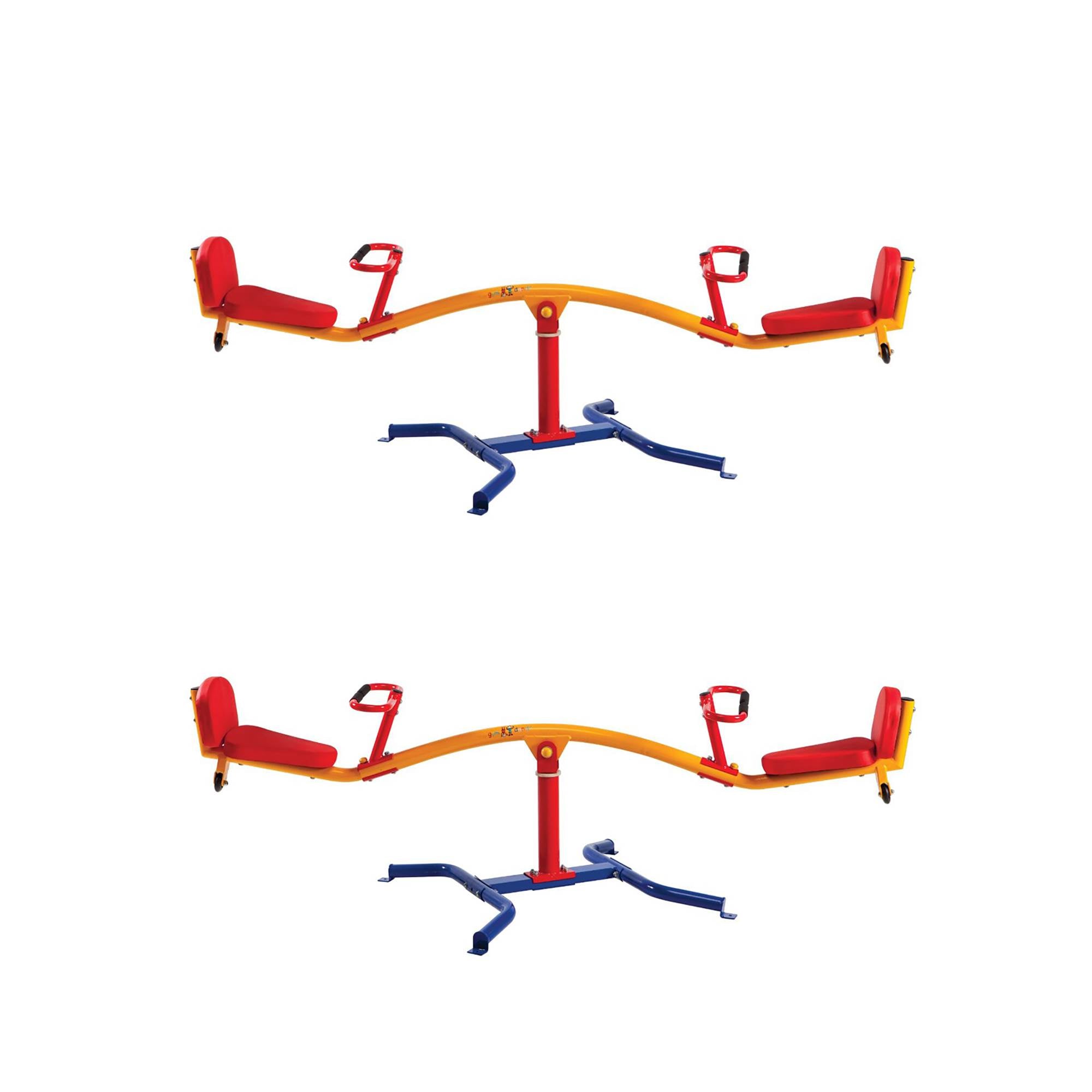 Gym Dandy 360 Degree Spinning Children's Metal Outdoor Teeter Totter (2 Pack) - VMInnovations