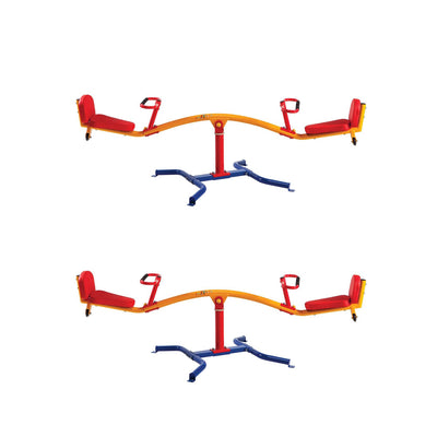 Gym Dandy 360 Degree Spinning Children's Metal Outdoor Teeter Totter (2 Pack) - VMInnovations