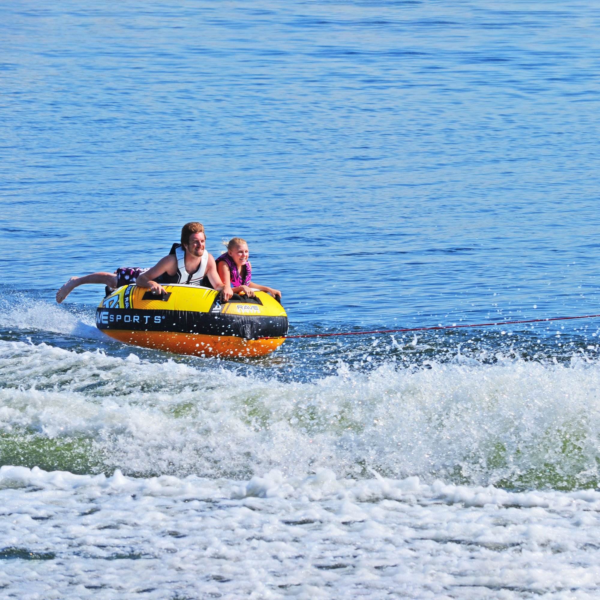 Rave Sports 02639 Blade 2 Rider Inflatable Boat Towable Water Ski Tube (2 Pack)