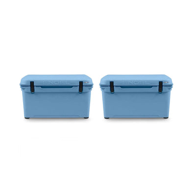Engel 65 High Performance 70 Can Roto Molded Insulated Ice Cooler Blue (2 Pack)