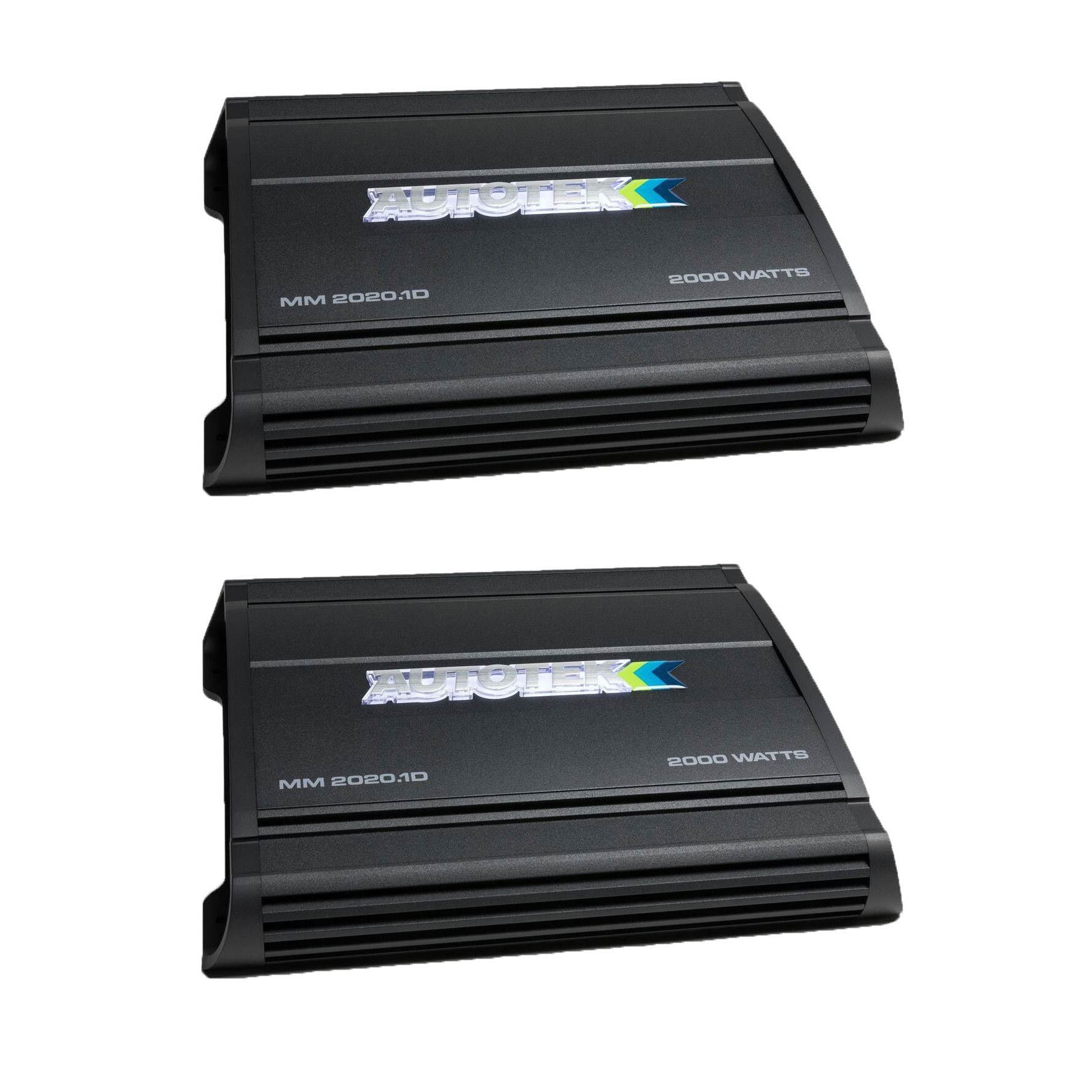 Autotek Mean Machine 2000W Mono Amplifier 1 Ohm Stable Car Audio Amp (2 Pack)