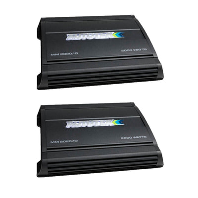 Autotek Mean Machine 2000W Mono Amplifier 1 Ohm Stable Car Audio Amp (2 Pack)