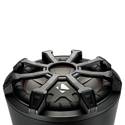 Kicker Car Audio Tube Enclosure with 8 Inch 4 Ohm Subwoofer and Grill (2 Pack)