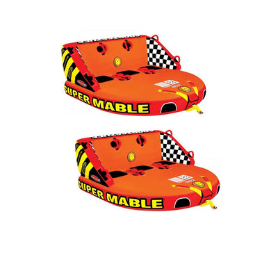 SPORTSSTUFF Super Mable Triple Rider Lake Boat Towable Tube (2 Pack) - VMInnovations