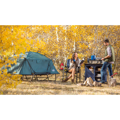 Kamp-Rite TB Collapsible Double Elevated 2 Person Tent Cot w/Bag & Rainfly(Used) - VMInnovations
