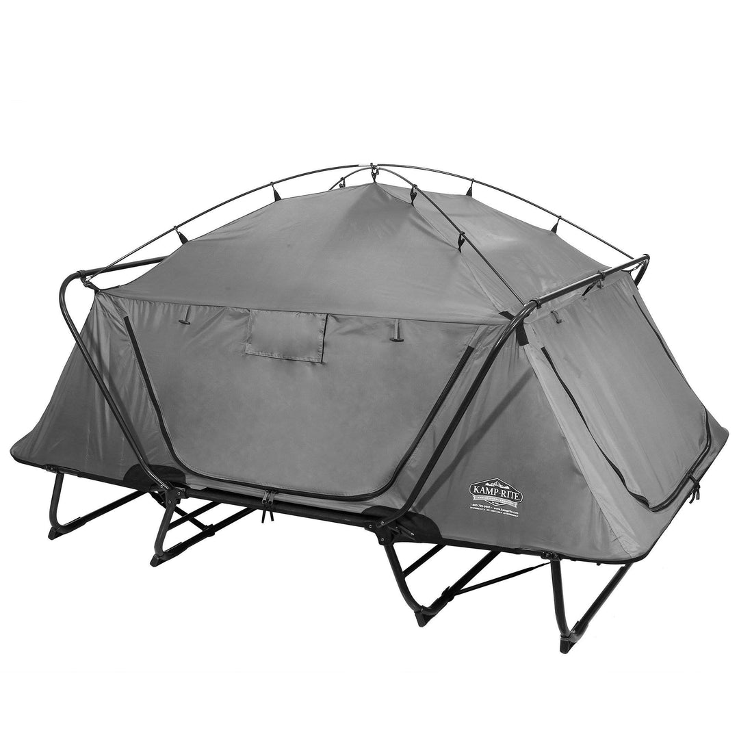Kamp-Rite TB Collapsible Double Elevated 2 Person Cot w/Bag & Rainfly (Open Box) - VMInnovations