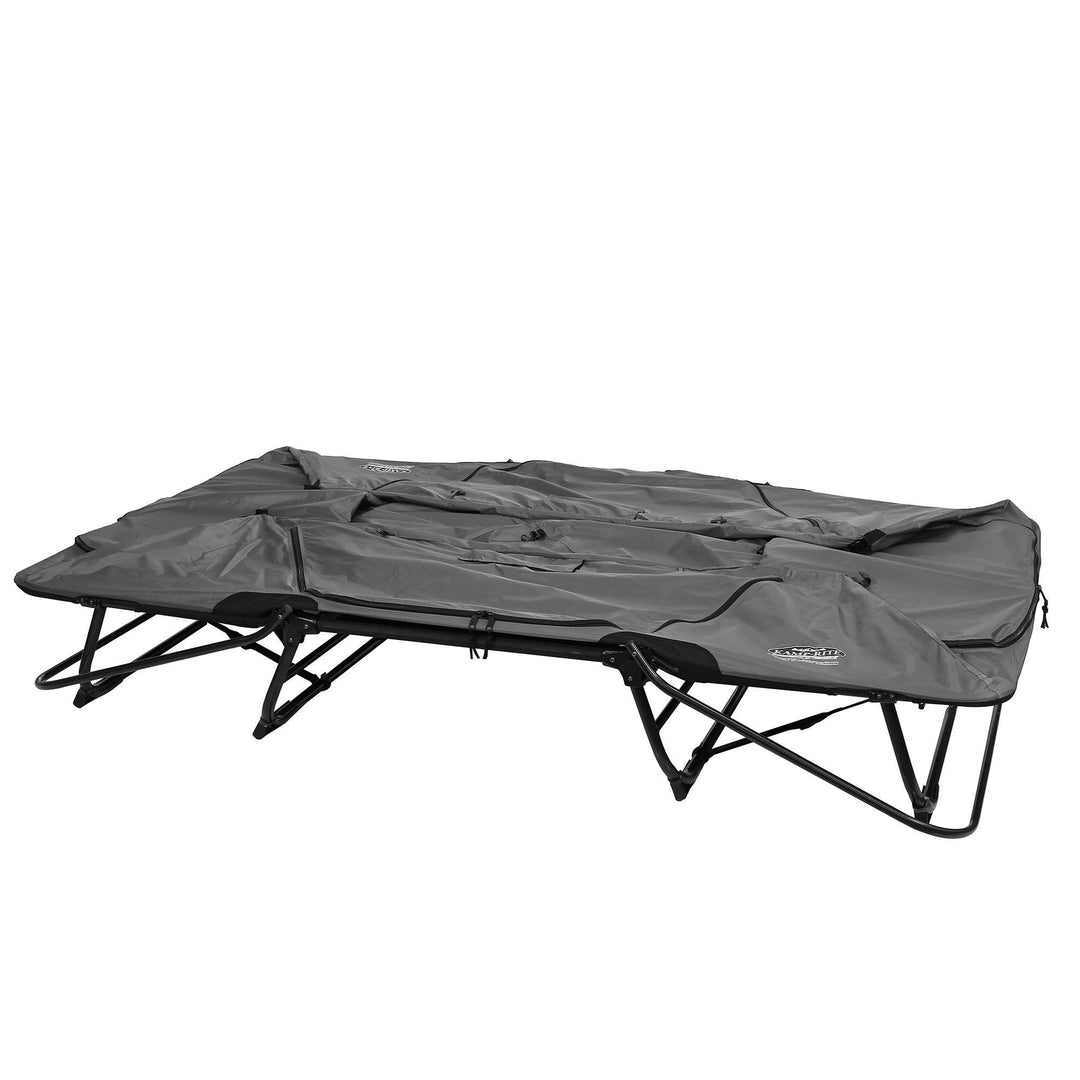 Kamp-Rite TB Collapsible Double Elevated 2 Person Cot w/Bag & Rainfly (Open Box)