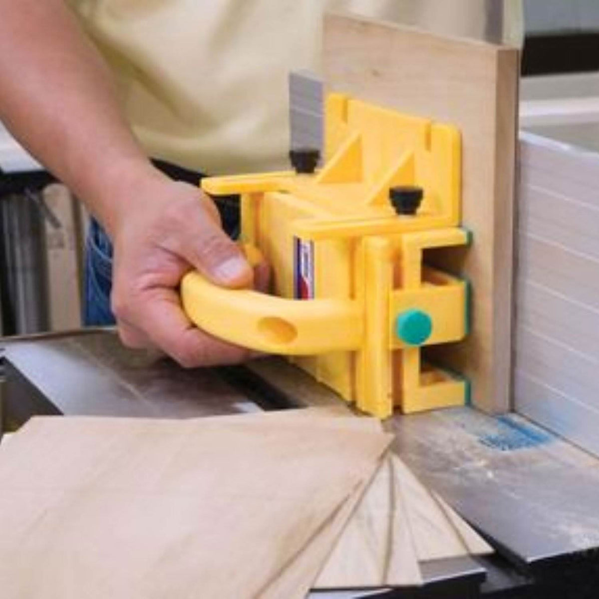 Microjig GR100 Woodworking 3 Directional Table Saw Pushblock, Miter Bars & Stops