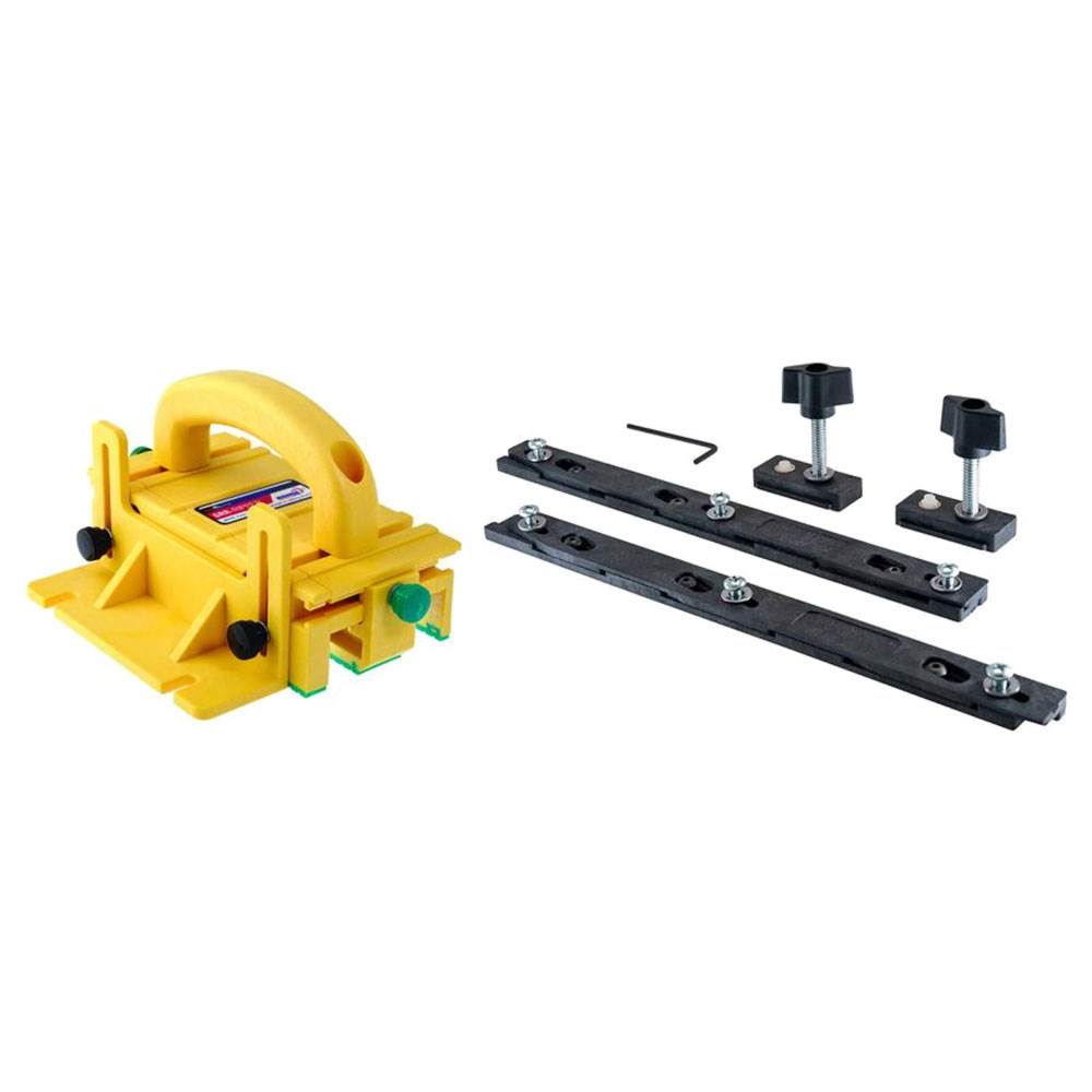 Microjig GR100 Woodworking 3 Directional Table Saw Pushblock, Miter Bars & Stops