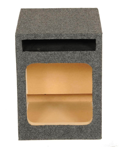 Q Power 10" Single Heavy Duty Vented Square Subwoofer Sub Enclosure Box (2 Pack)