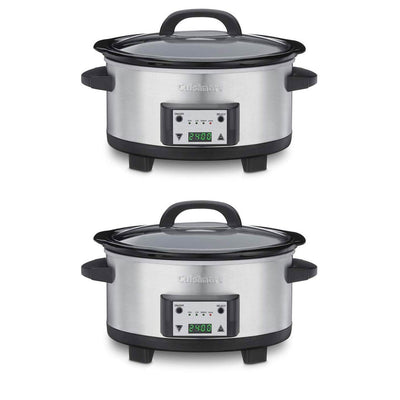 Cuisinart 6.5 QT Programmable Slow Cooker (2 Pack) (Certified Refurbished)