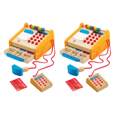 Hape Toys Kids Checkout Store Cash Register Educational Pretend Playset (2 Pack)
