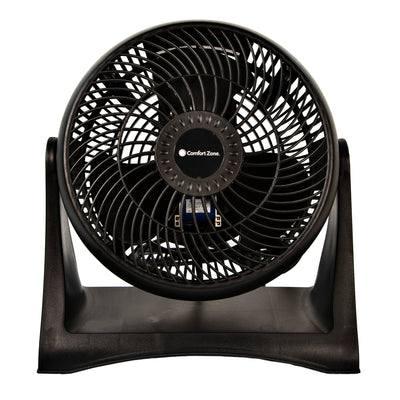 Comfort Zone 8" High-Velocity 3 Speed Inside Home Turbo Fan, Black (Open Box)