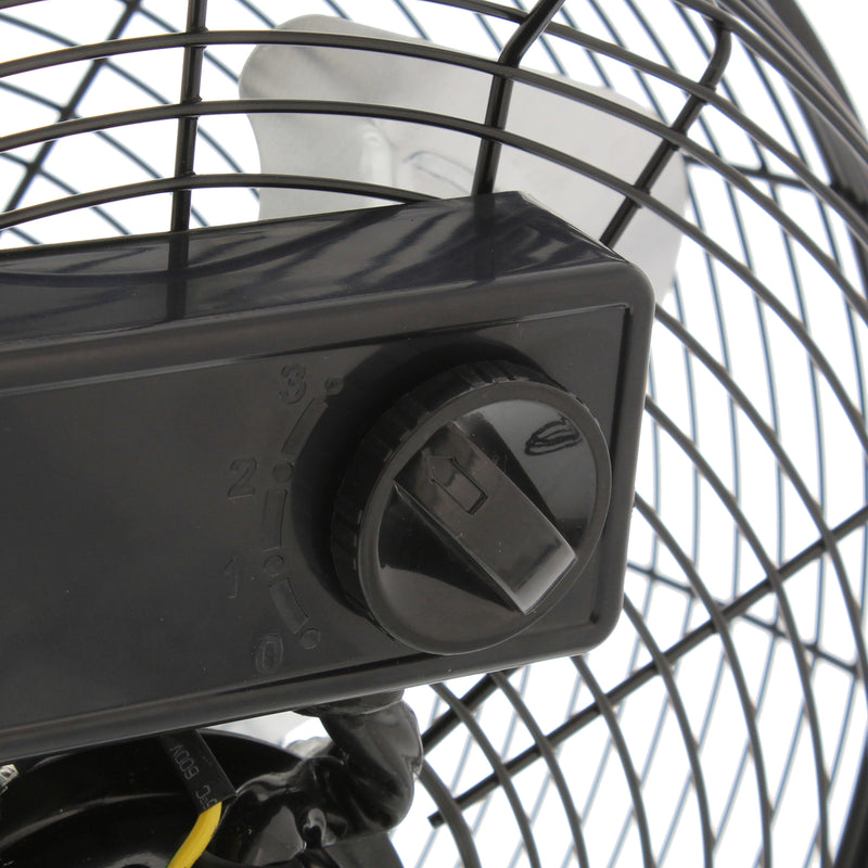 Comfort Zone 12" High-Velocity 3 Speed 180-Degree Adjustable Fan, Black (Used)