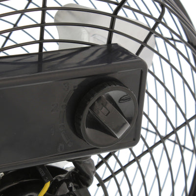 Comfort Zone 12" High Velocity 3 Speed 180 Degree Adjustable Cradle Fan, Black