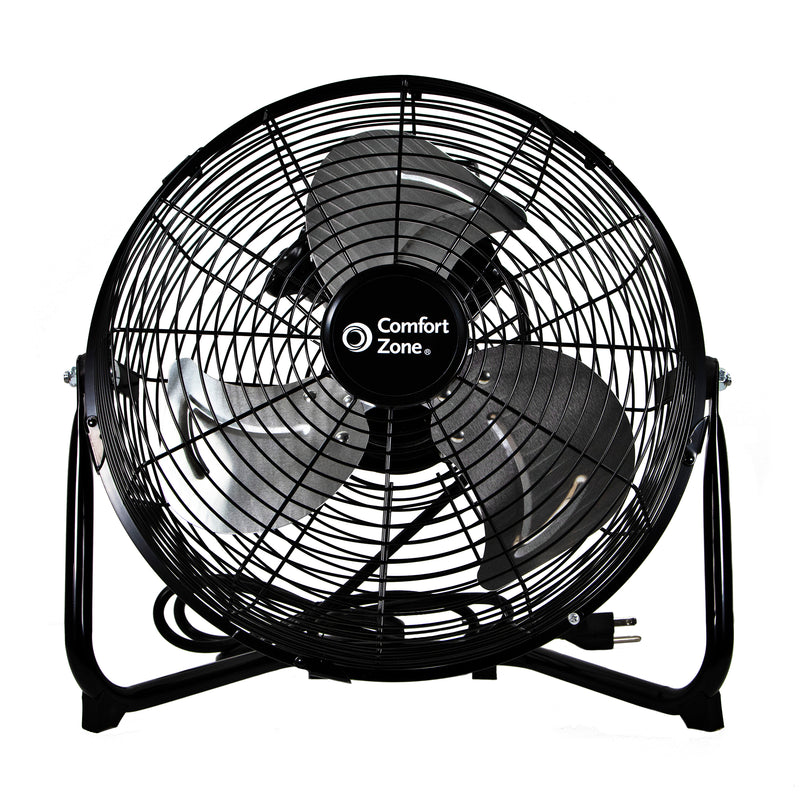 Comfort Zone 12" High-Velocity 3 Speed 180-Degree Cradle Fan, Black (Used)