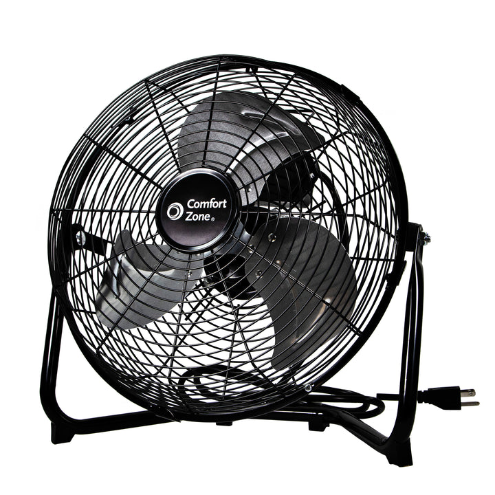 Comfort Zone 12" High-Velocity 3 Speed 180-Degree Cradle Fan, Black (Open Box)