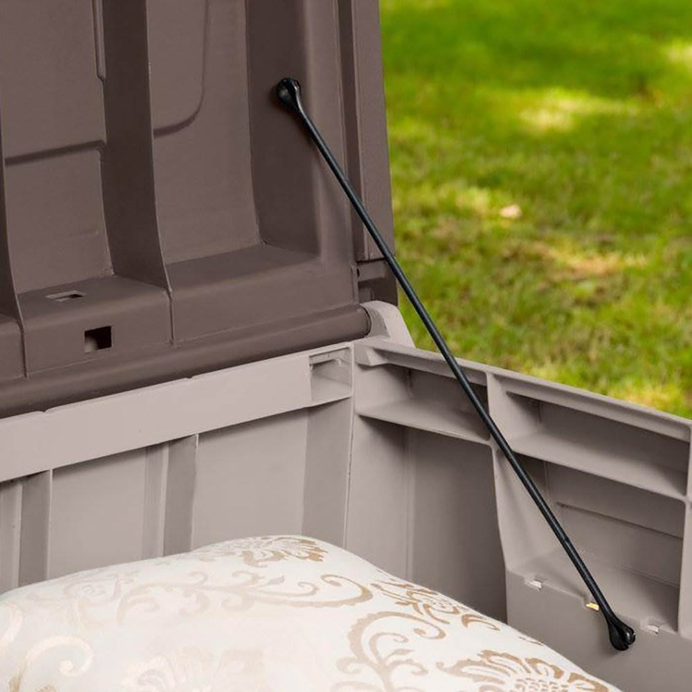Keter Novel 90 Gallon Weather Resistant Outdoor Storage Box and Bench (2 Pack)