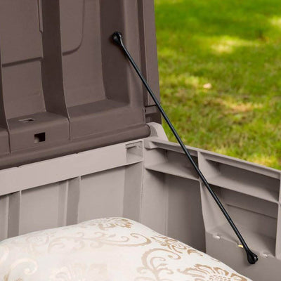 Keter Novel 90 Gallon Weather Resistant Outdoor Storage Box and Bench (2 Pack)