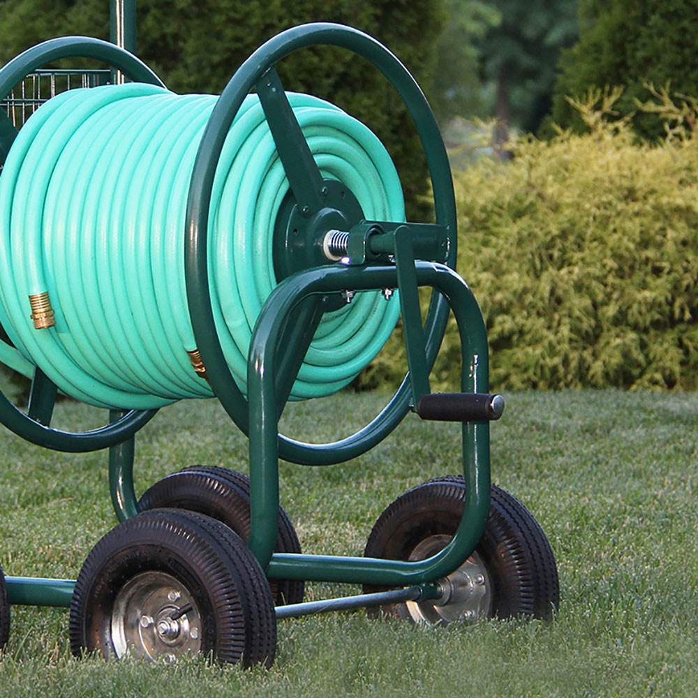 Liberty Garden Products 4 Wheel Hose Reel Cart Holds up to 350 Feet (2 Pack) - VMInnovations